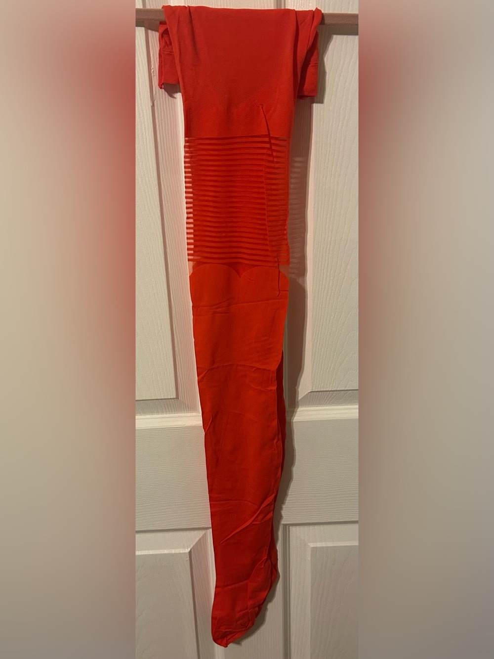 kate spade  Bright Orange  Striped Hosiery Tight Pompell S/M Japan New (Open)